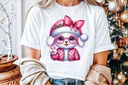 Cute Christmas Raccoon Clipart PNG