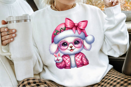 Cute Christmas Raccoon Clipart PNG