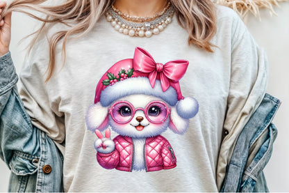 Cute Christmas Raccoon Clipart PNG