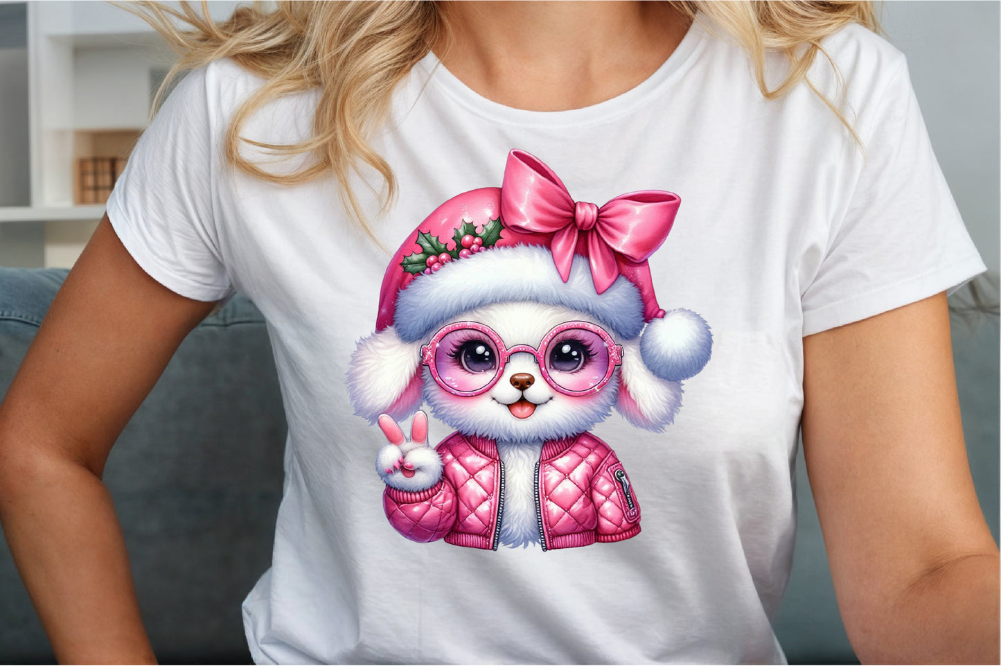 Cute Christmas Raccoon Clipart PNG