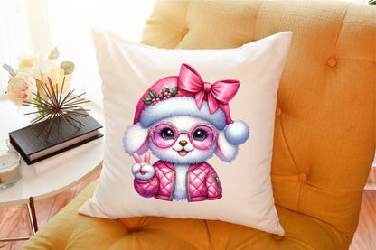 Cute Christmas Raccoon Clipart PNG