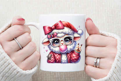 Cute Christmas Sheep PNG
