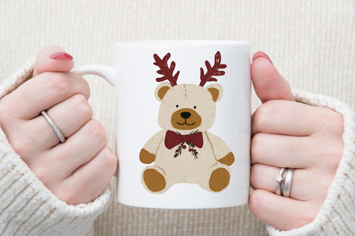 Christmas Teddy Bear Clipart PNG Cute Bears Cheese Cookies Holiday Sublimation Bundle