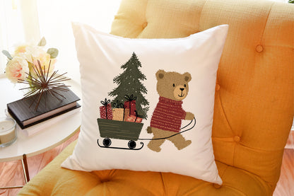 Christmas Teddy Bear Clipart PNG Cute Bears Cheese Cookies Holiday Sublimation Bundle
