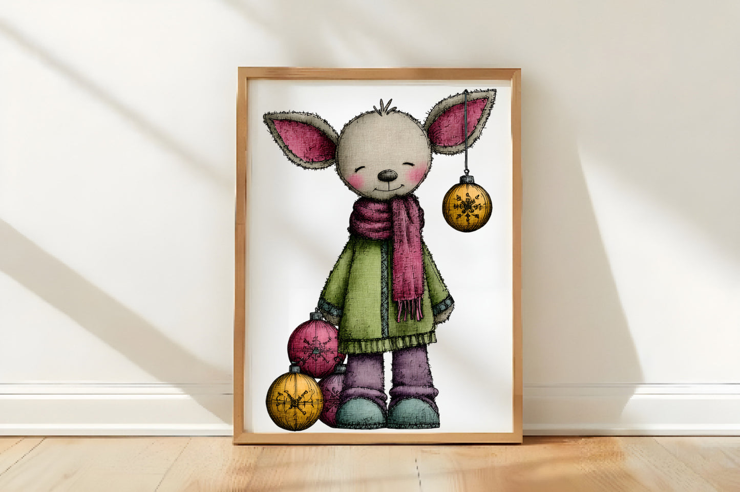 Watercolor Cute Christmas Clipart PNG Sublimation