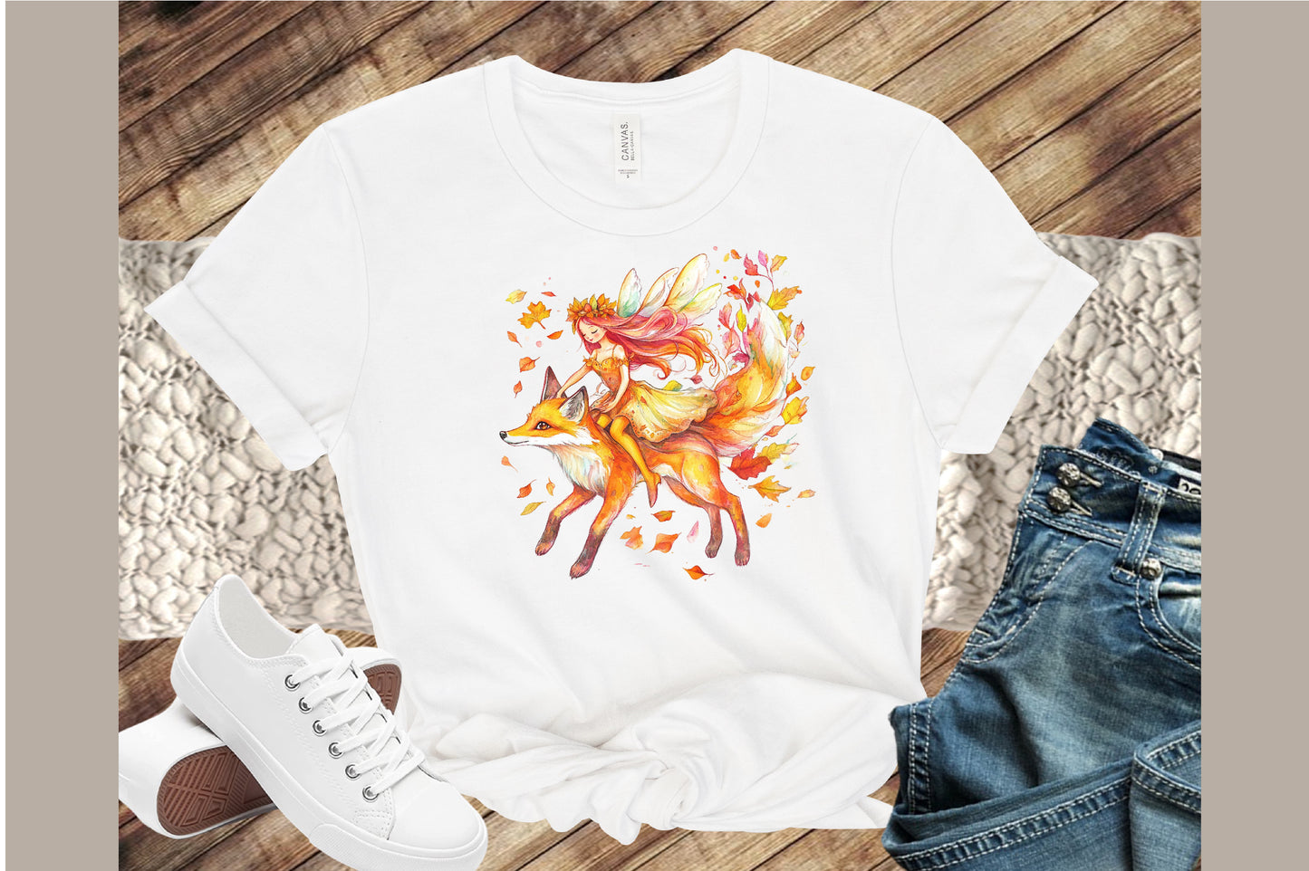 Fall Forest Fairy PNG Bundle Watercolor Autumn Clipart