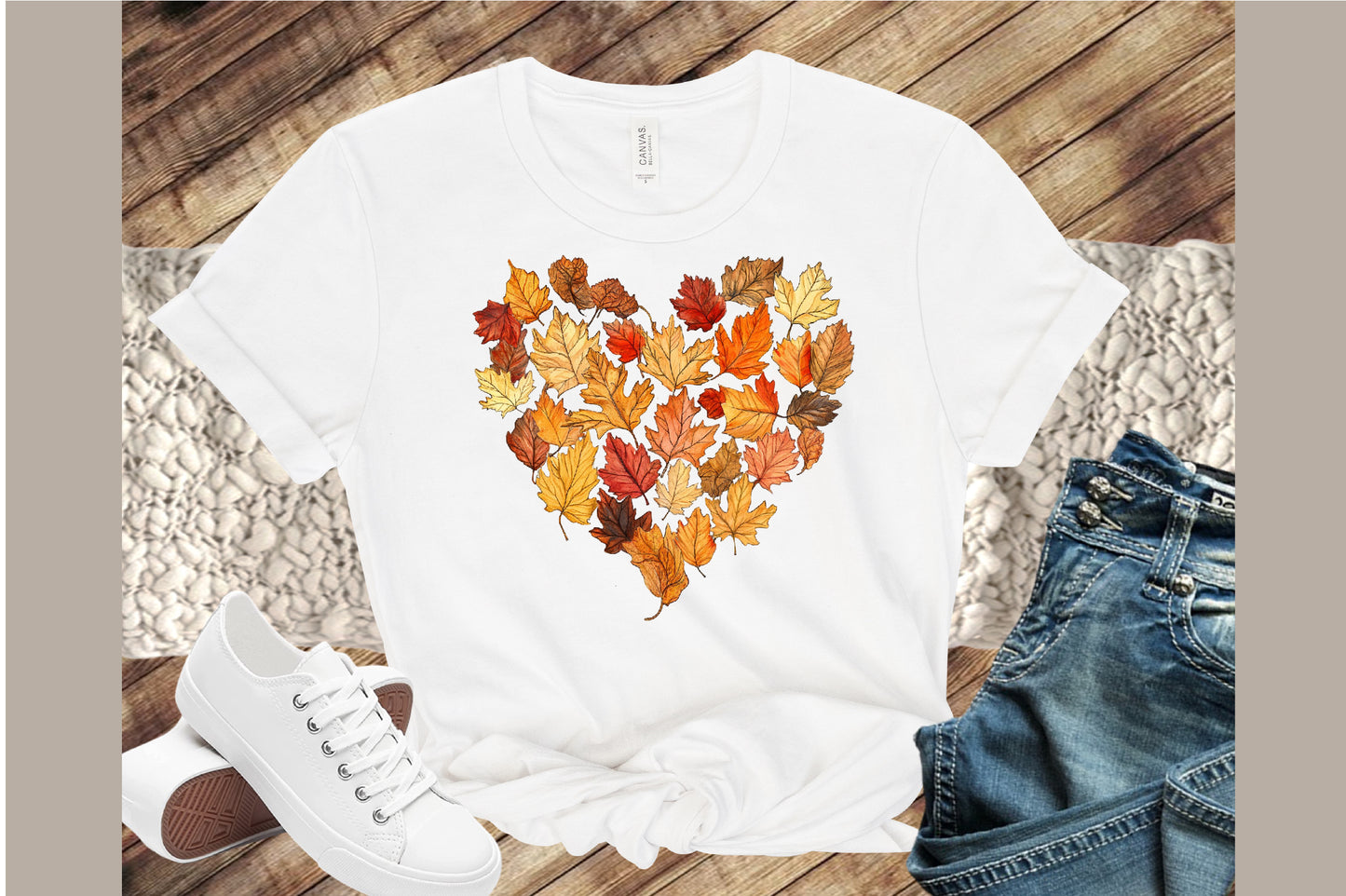 Watercolor Fall Leaves PNG Bundle Autumn Clipart
