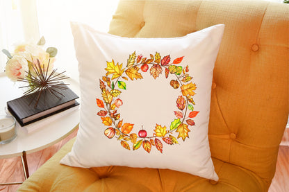 Watercolor Fall Leaves PNG Bundle Autumn Clipart