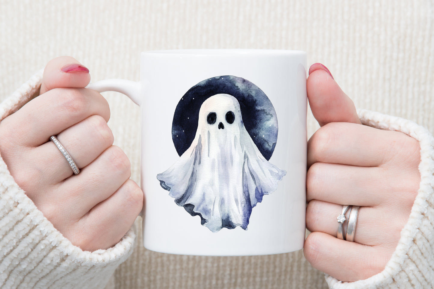 Watercolor Halloween Evening PNG Bundle Spooky Clipart