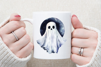 Watercolor Halloween Evening PNG Bundle Spooky Clipart