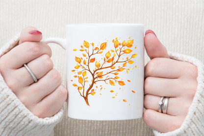 Watercolor Hello Autumn Clipart PNG Bundle