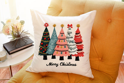 Watercolor Merry Christmas Tree PNG