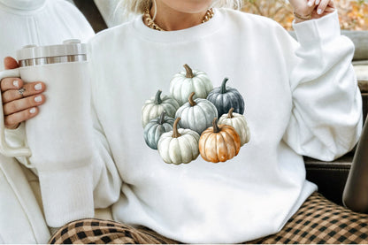 Neutral Autumn PNG Bundle Watercolor Fall Cozy Clipart