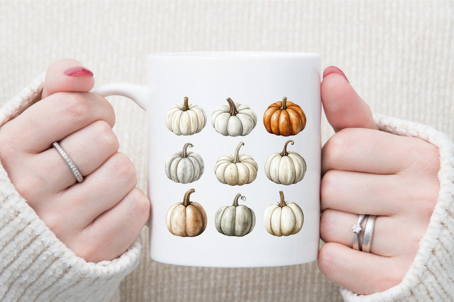 Neutral Autumn PNG Bundle Watercolor Fall Cozy Clipart