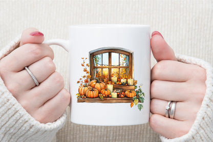 Watercolor Pumpkin PNG Bundle Fall Autumn Clipart