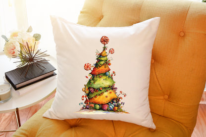 Watercolor Quirky Christmas Clipart Bundle Cute Whimsical Holiday Characters PNG