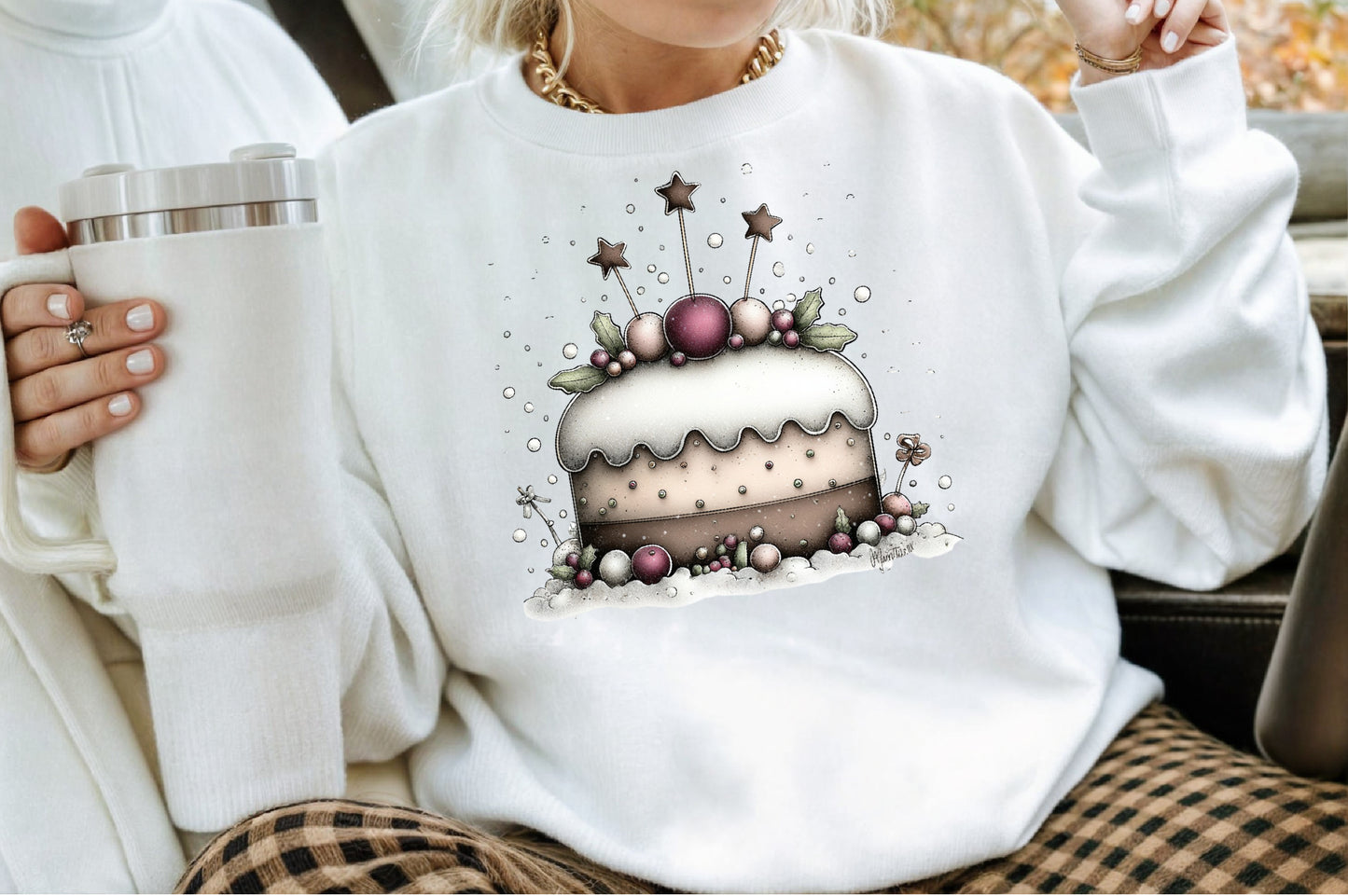 Watercolor Christmas Cakes Clipart Bundle Cute Whimsical Holiday Dessert PNG