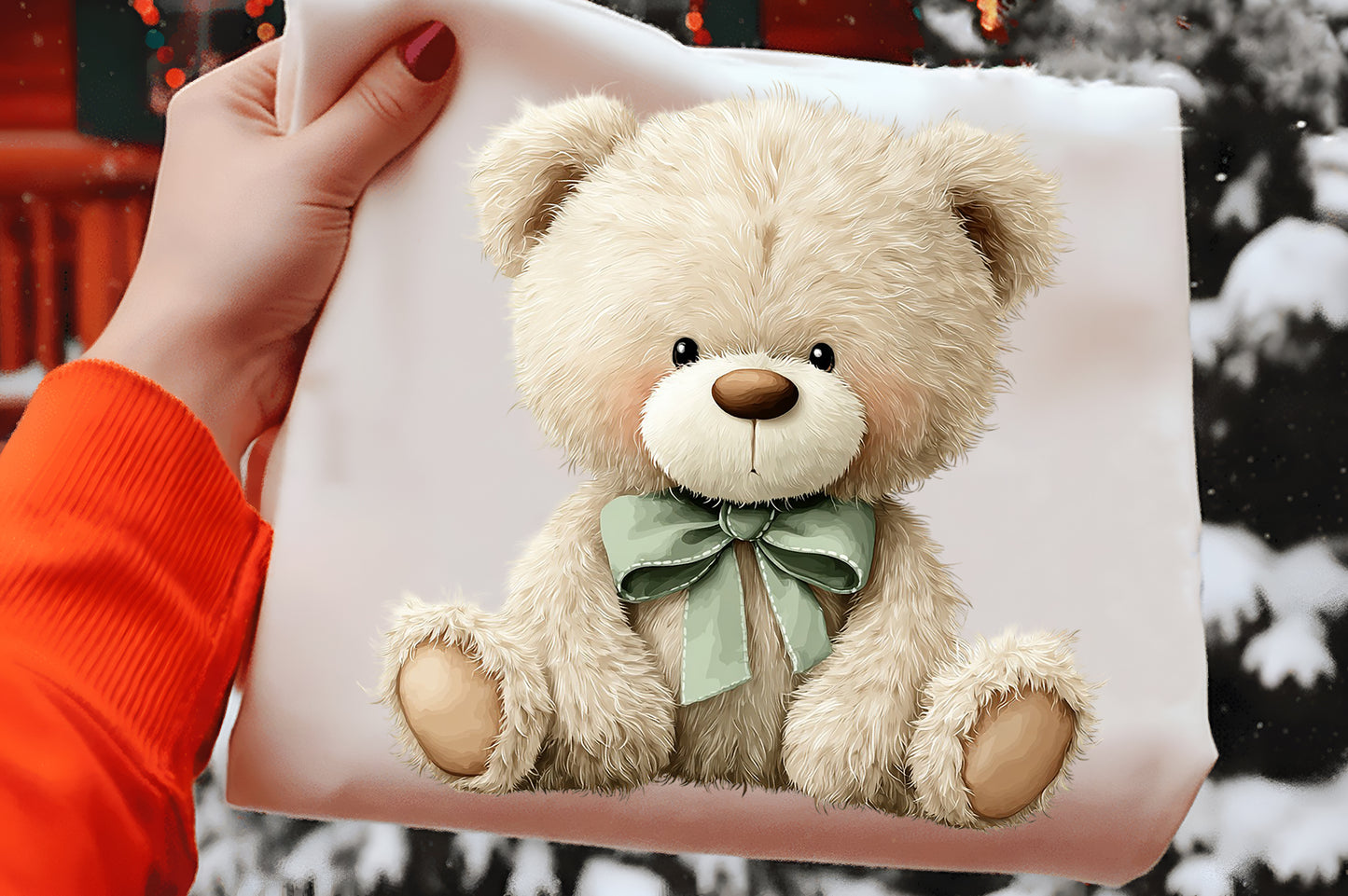 Watercolor Teddy Bear Clipart PNG Bundle | Cute Hand Painted Teddy Bear Clipart