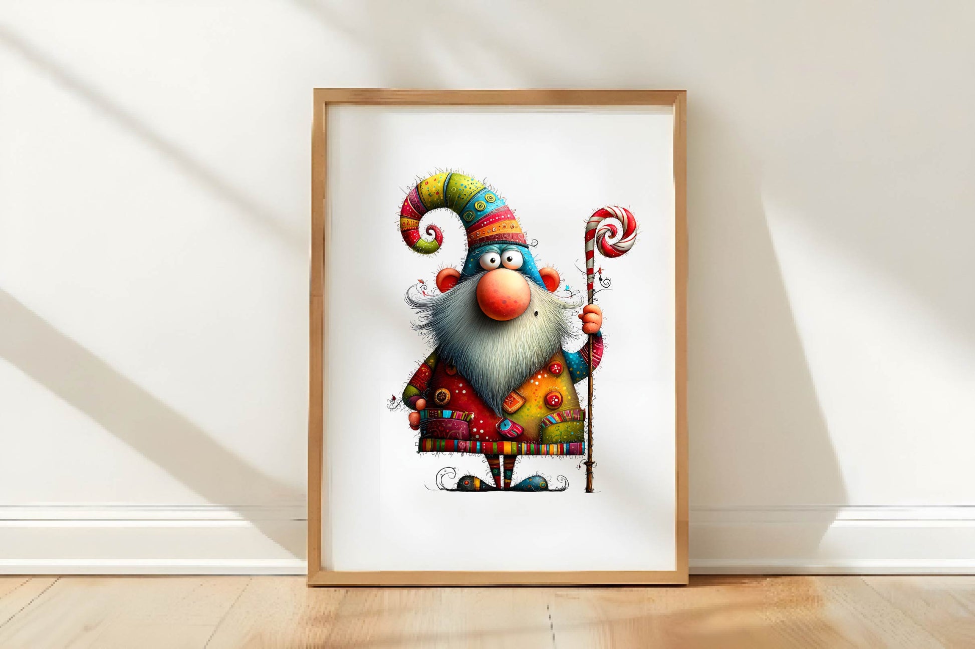 Watercolor Quirky Santa Claus Clipart PNG