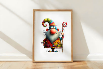 Watercolor Quirky Santa Claus Clipart PNG
