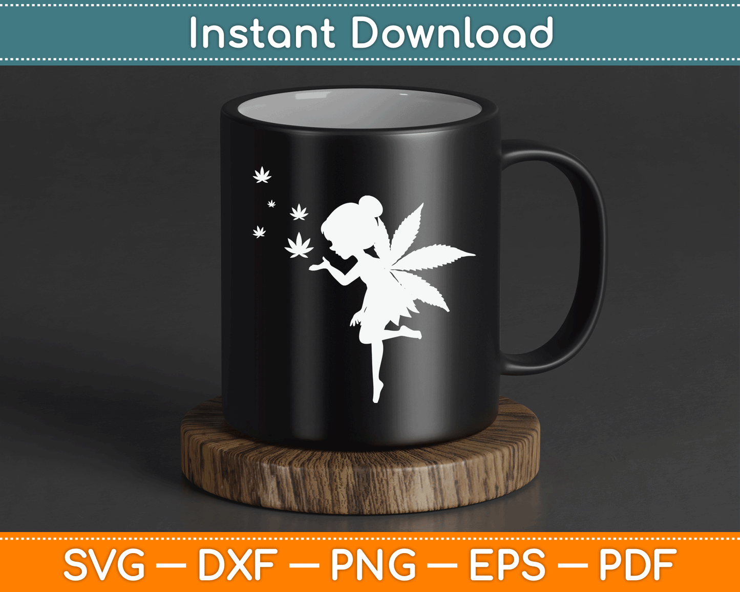 Weed Fairy Marijuana Fantasy Leaf Stoner Pot Smoker Cannabis SVG Digital Cutting File
