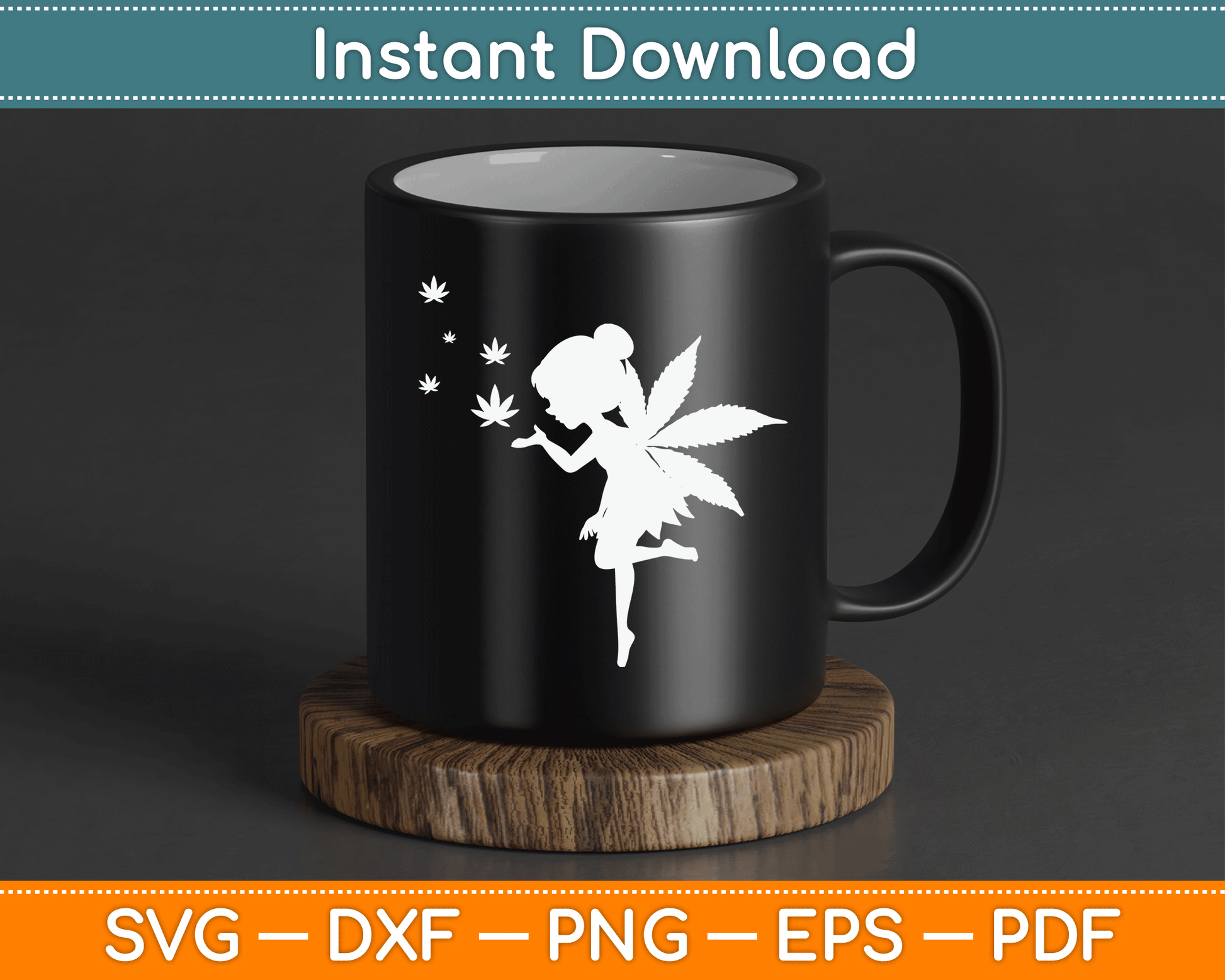Weed Fairy Marijuana Fantasy Leaf Stoner Pot Smoker Cannabis SVG Digital Cutting File