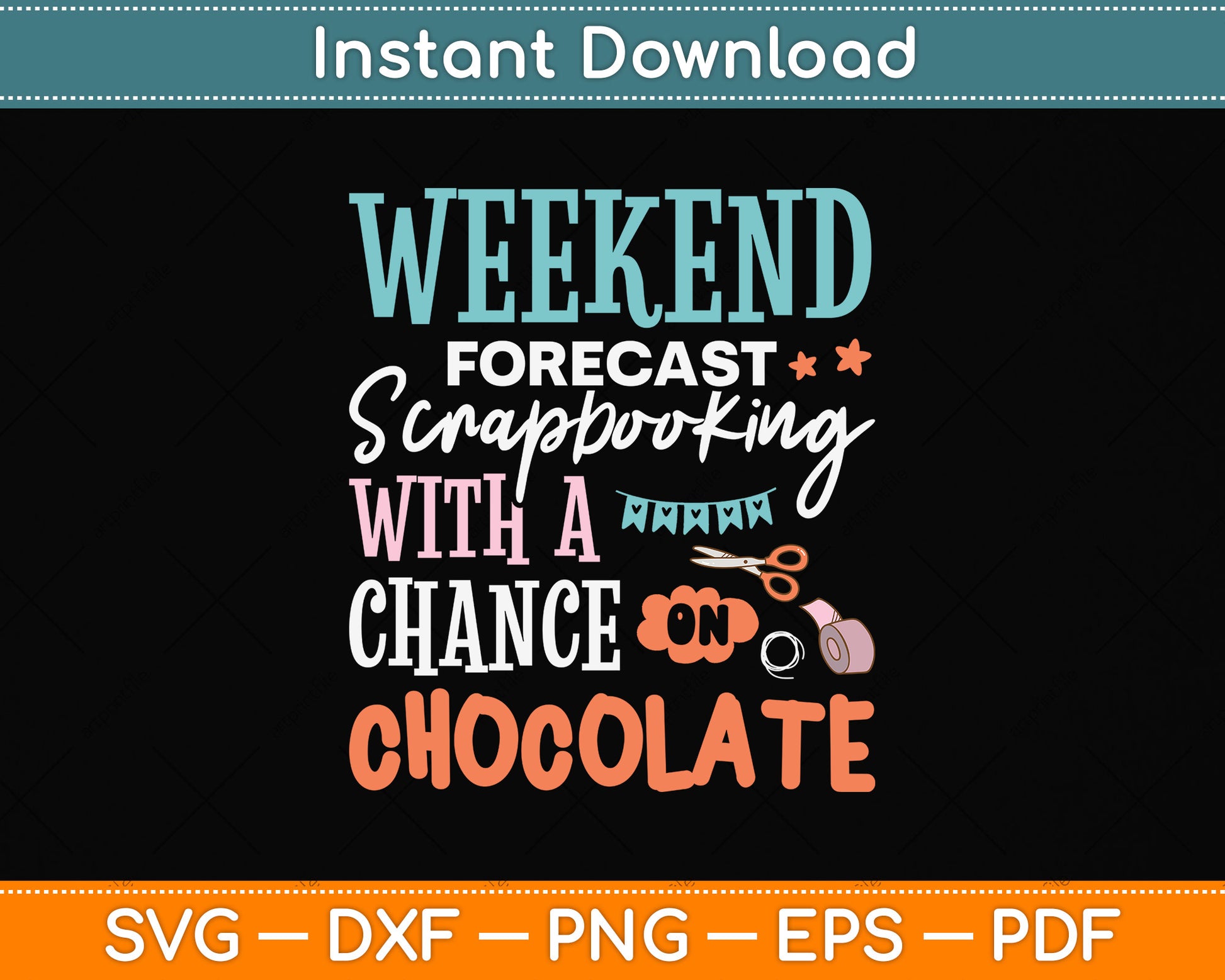 Weekend Forecast Scrapbooking Funny Svg Png Dxf Digital Cutting File