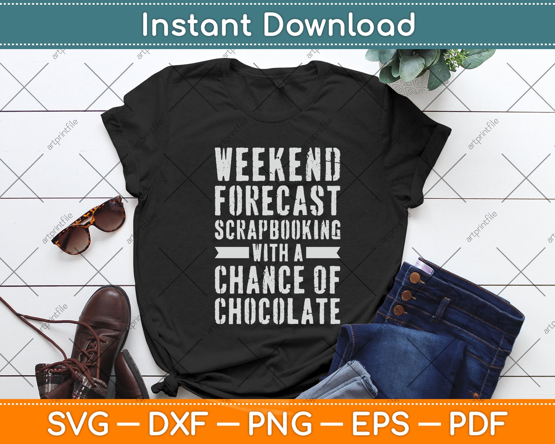 Weekend Forecast Scrapbooking With A Chance Of Chocolate Svg Design Cutting File