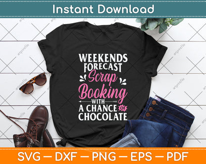 Weekend Forecast Scrapbooking with A Chance Of Chocolate Svg Digital Cutting File