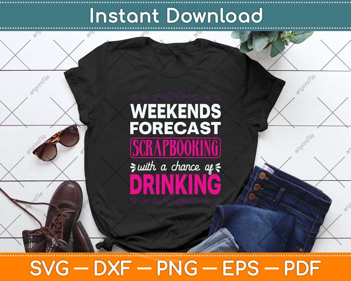 Weekends Forecast Scrapbooking Funny Scrapbook Svg Png Dxf Digital Cutting File
