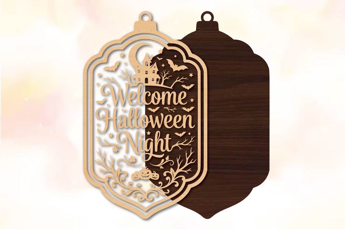 Welcome Halloween Night Laser Cut SVG