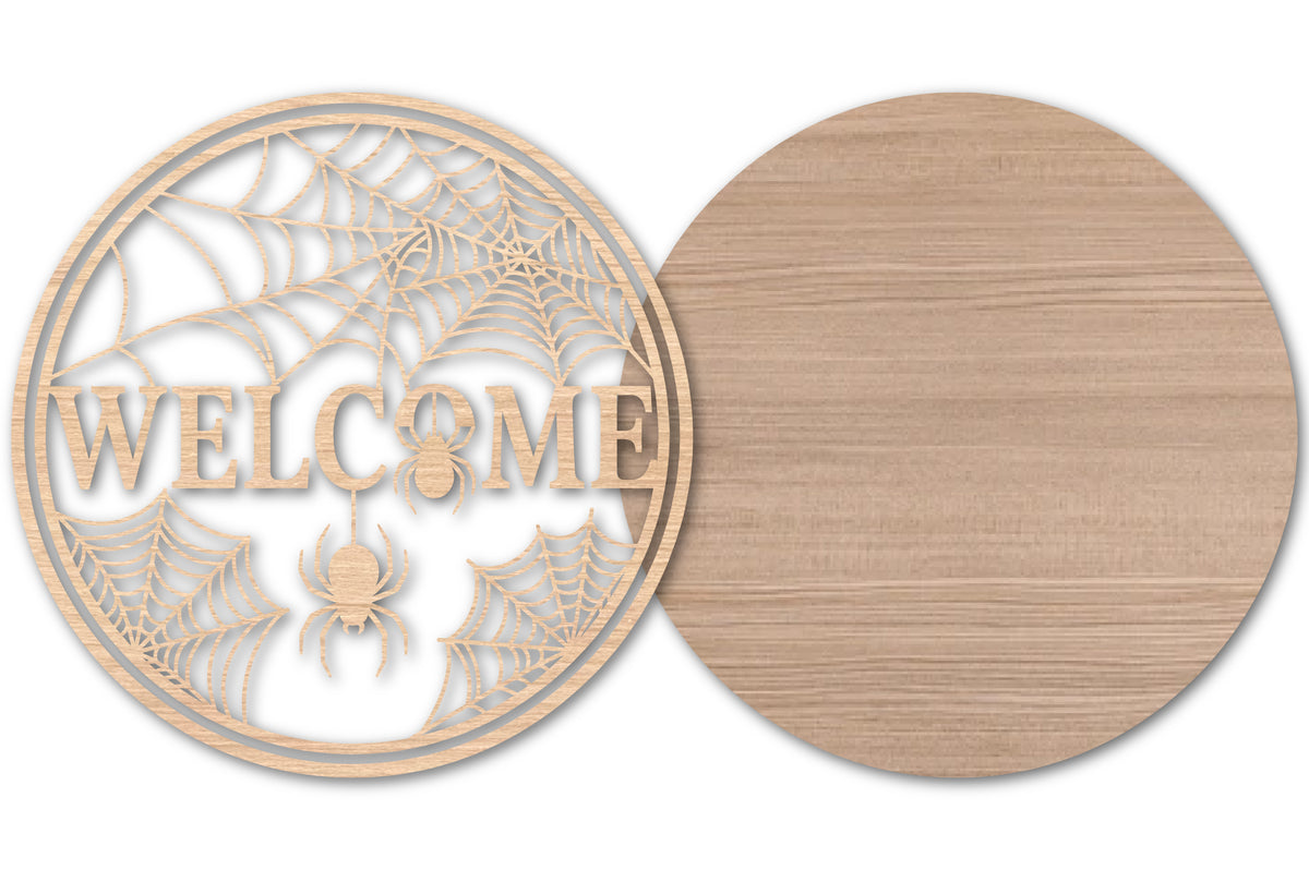 Welcome Halloween Spider Web SVG