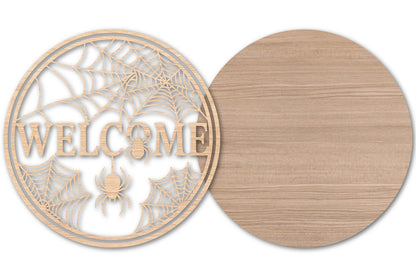 Welcome Halloween Spider Web SVG