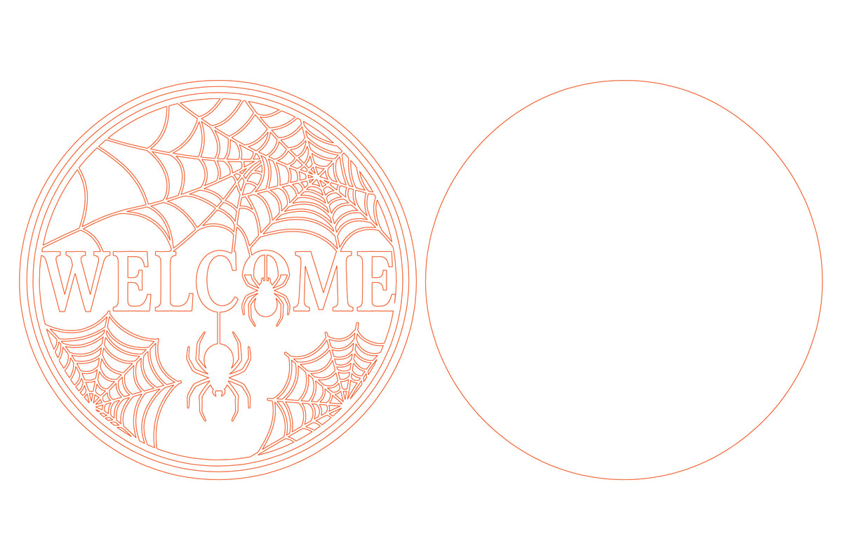 Welcome Halloween Spider Web SVG
