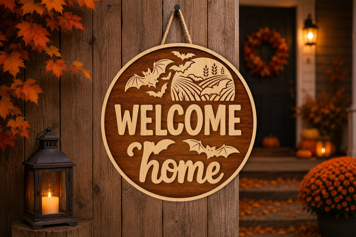 Welcome Home Fall Sign SVG