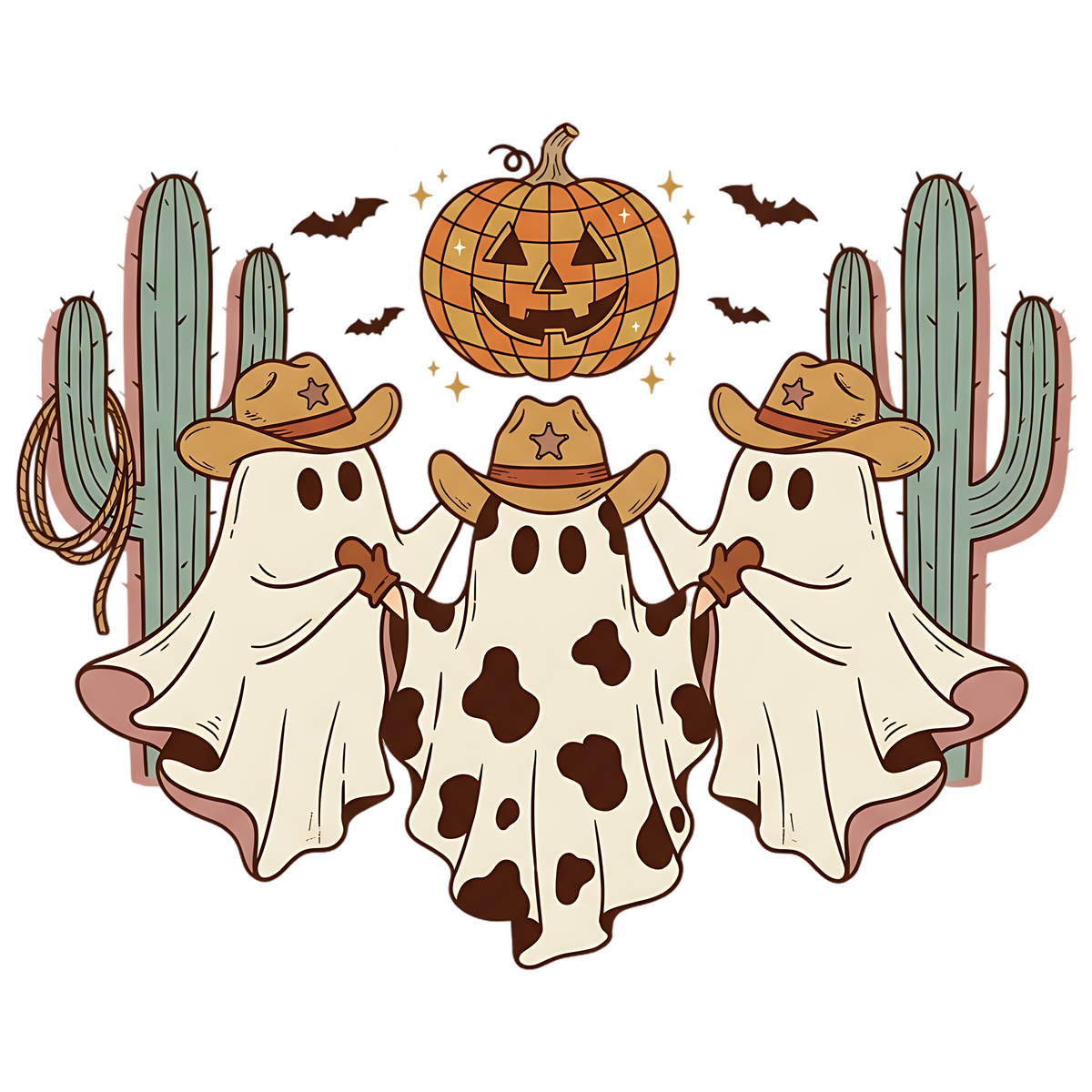 Western Cowboy Ghost Halloween PNG