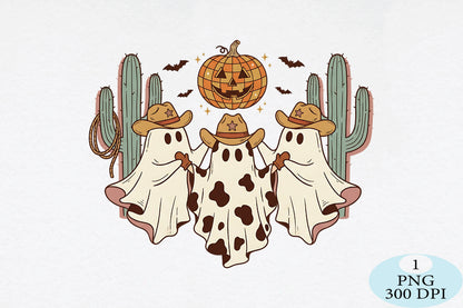 Western Cowboy Ghost Halloween PNG