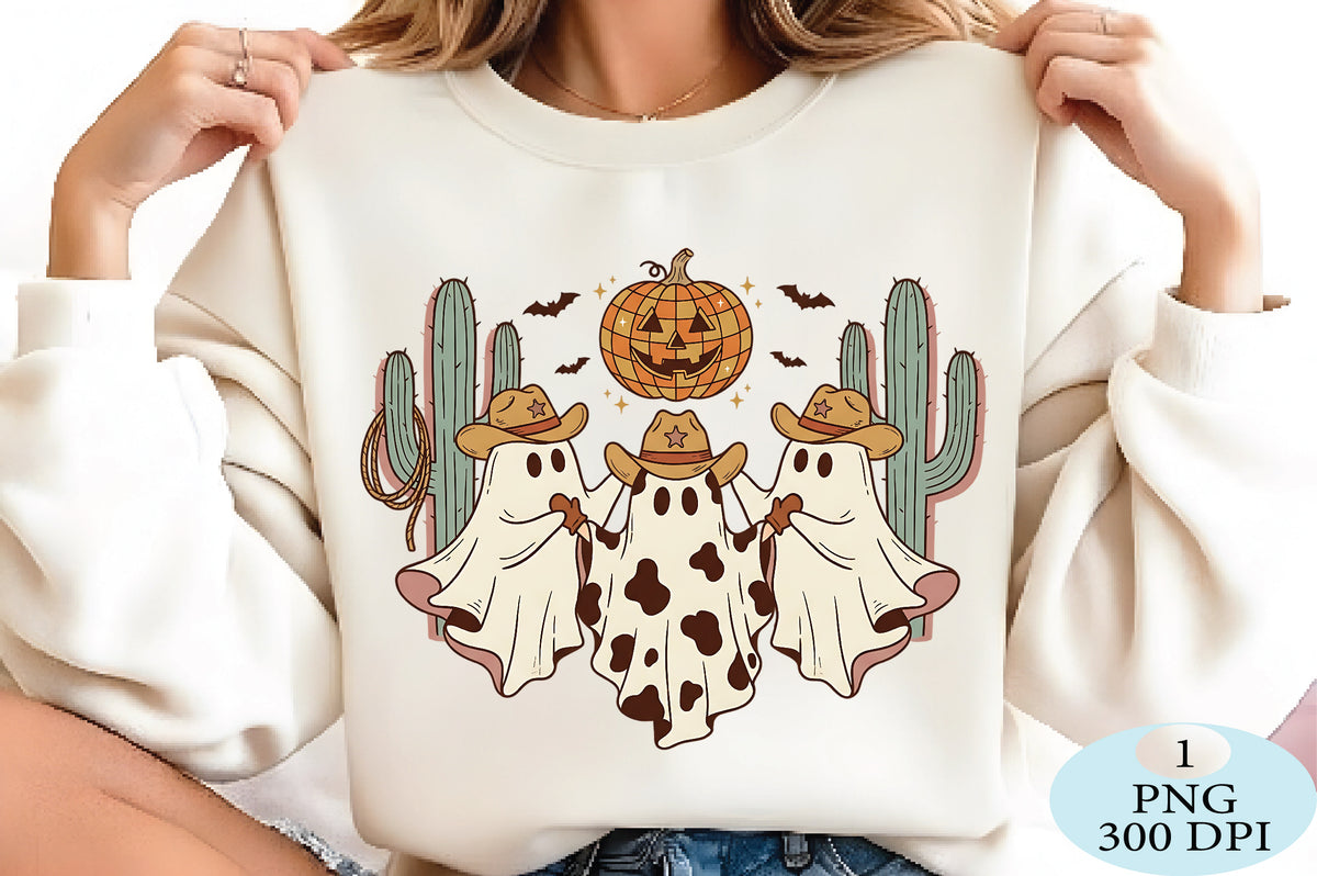 Western Cowboy Ghost Halloween PNG