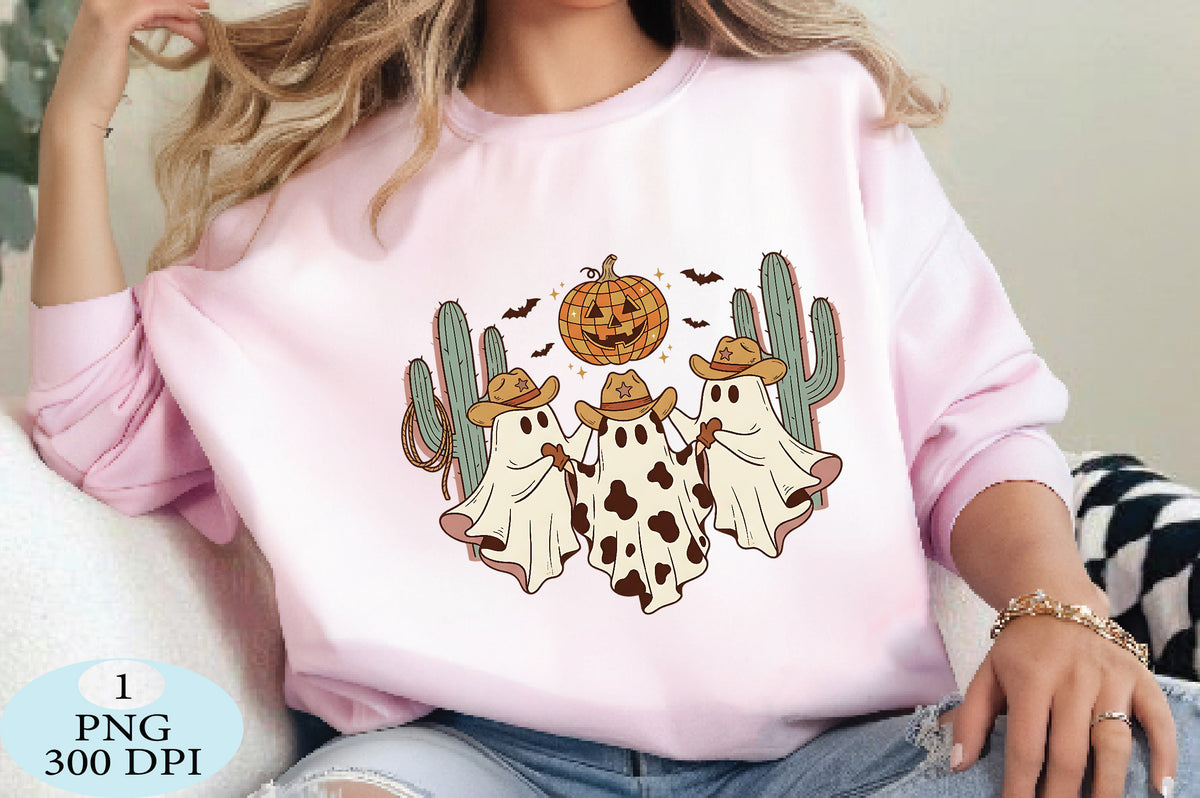 Western Cowboy Ghost Halloween PNG