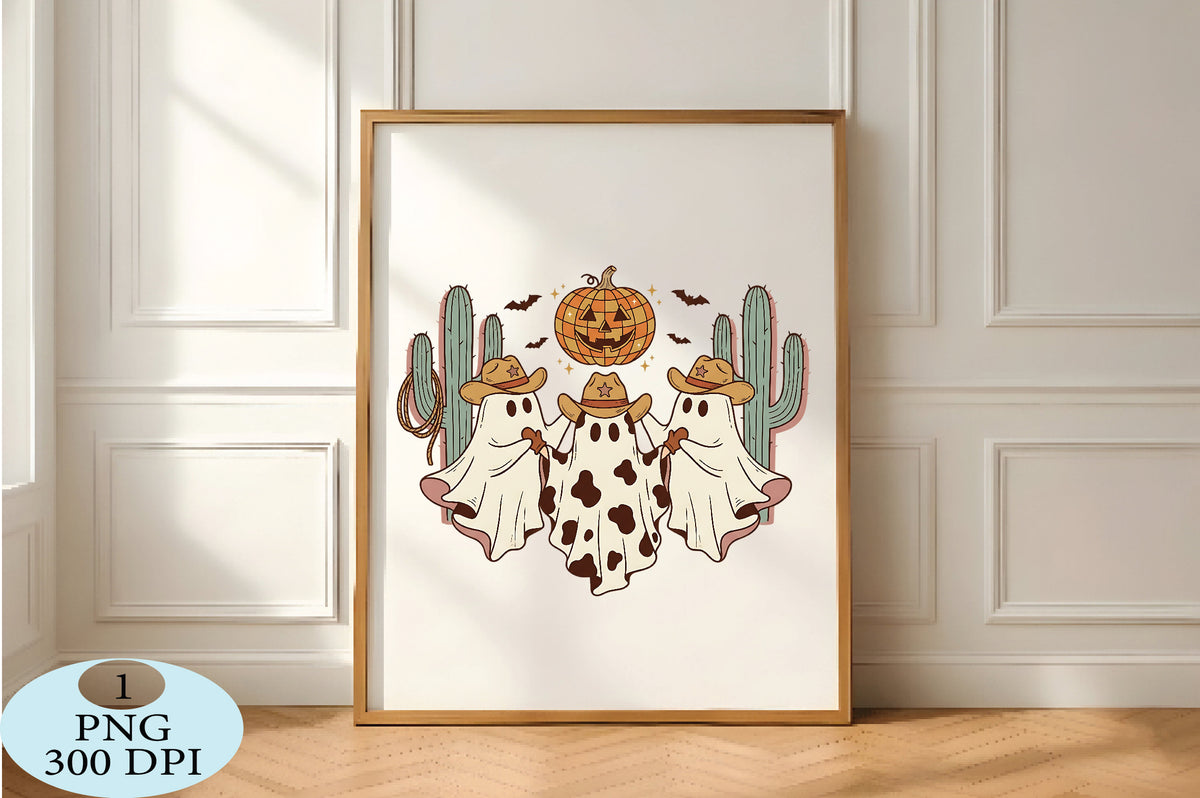 Western Cowboy Ghost Halloween PNG