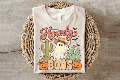 Western Halloween Howdy Boos Sublimation PNG