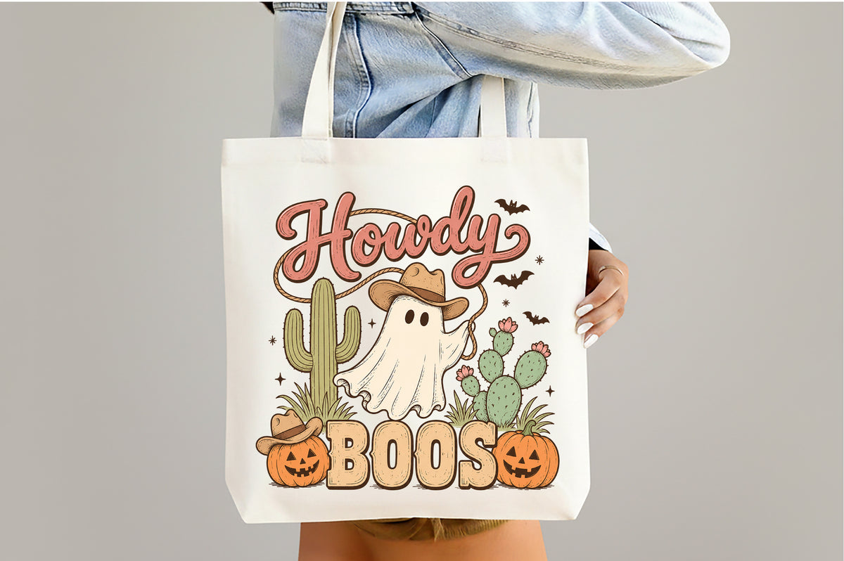 Western Halloween Howdy Boos Sublimation PNG