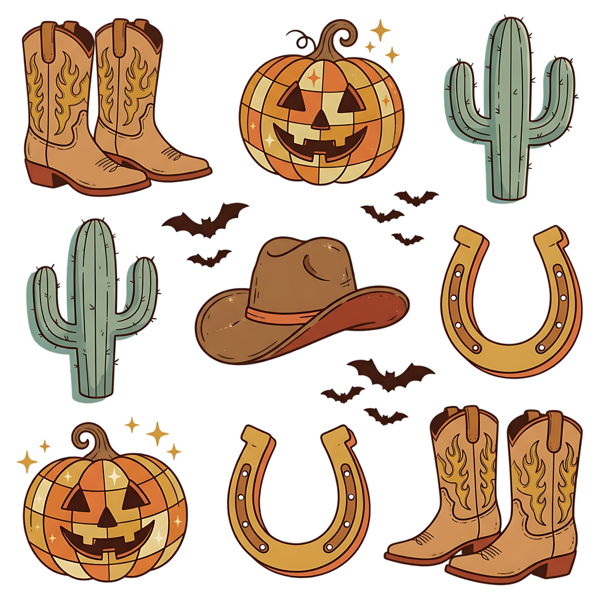 Western Halloween Cowboy Clipart PNG