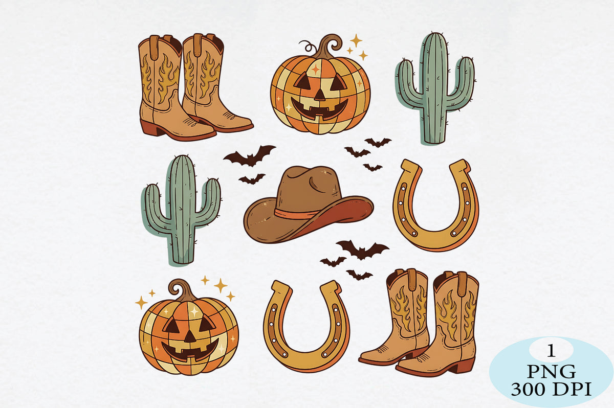 Western Halloween Cowboy Clipart PNG