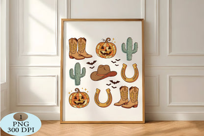Western Halloween Cowboy Clipart PNG