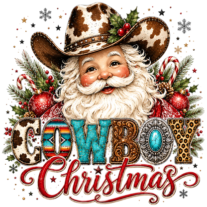 Cowboy Santa Christmas PNG