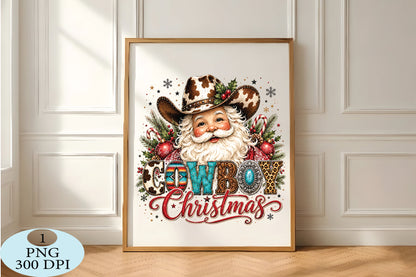 Cowboy Santa Christmas PNG