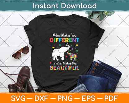 What Makes You Different Is What Makes You Beautiful Awareness Svg Digital Cutting File