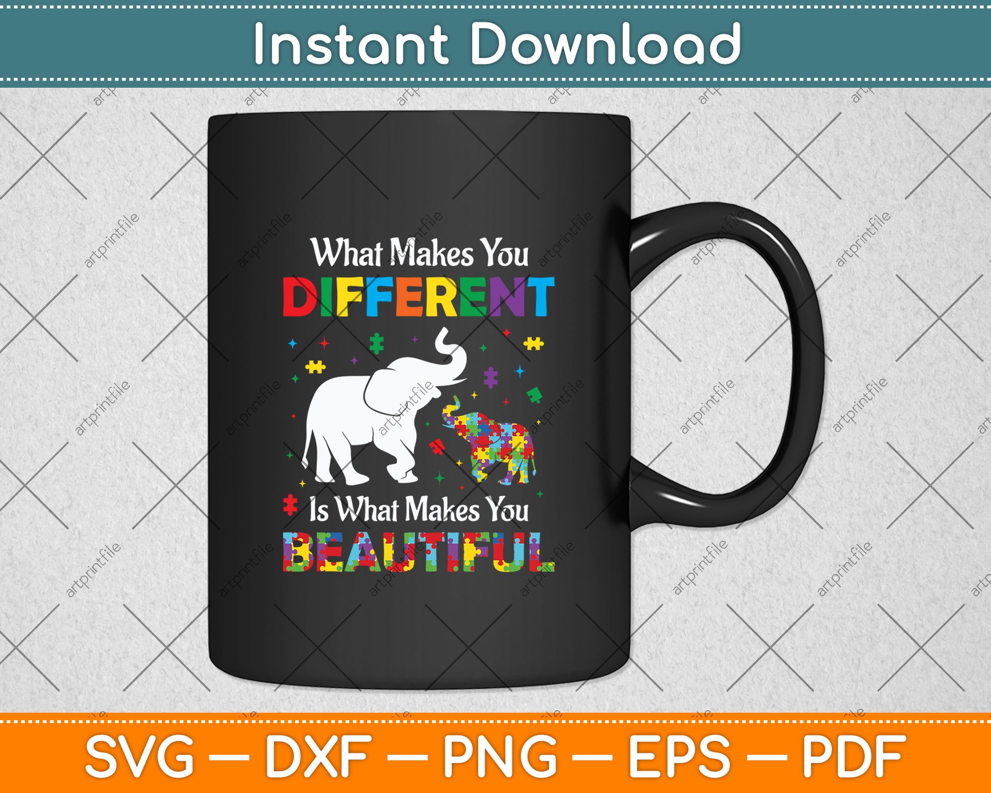 What Makes You Different Is What Makes You Beautiful Awareness Svg Digital Cutting File