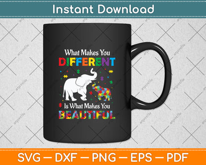 What Makes You Different Is What Makes You Beautiful Awareness Svg Digital Cutting File
